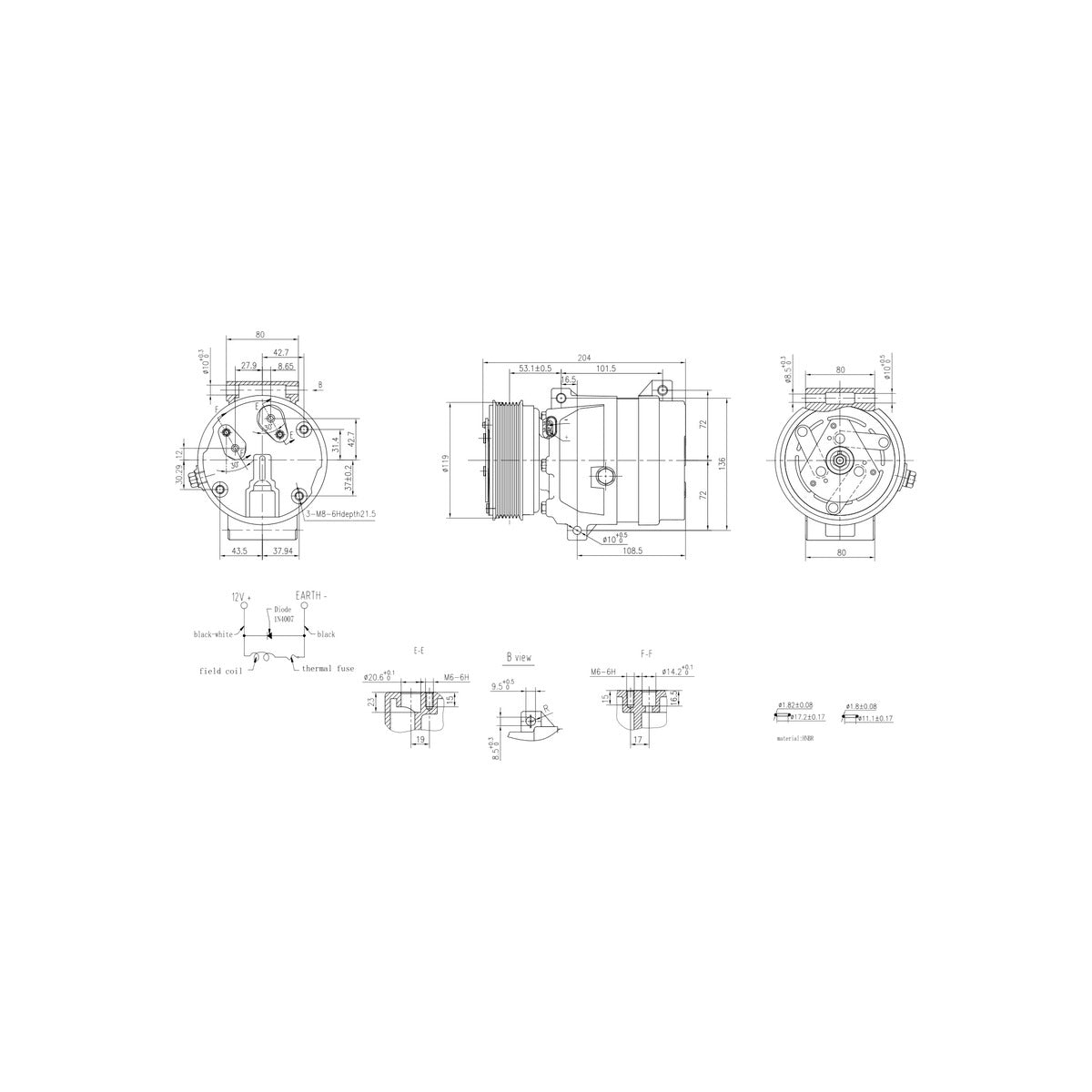 Compresor climatizare Hella 8FK366200401 – imagine 6
