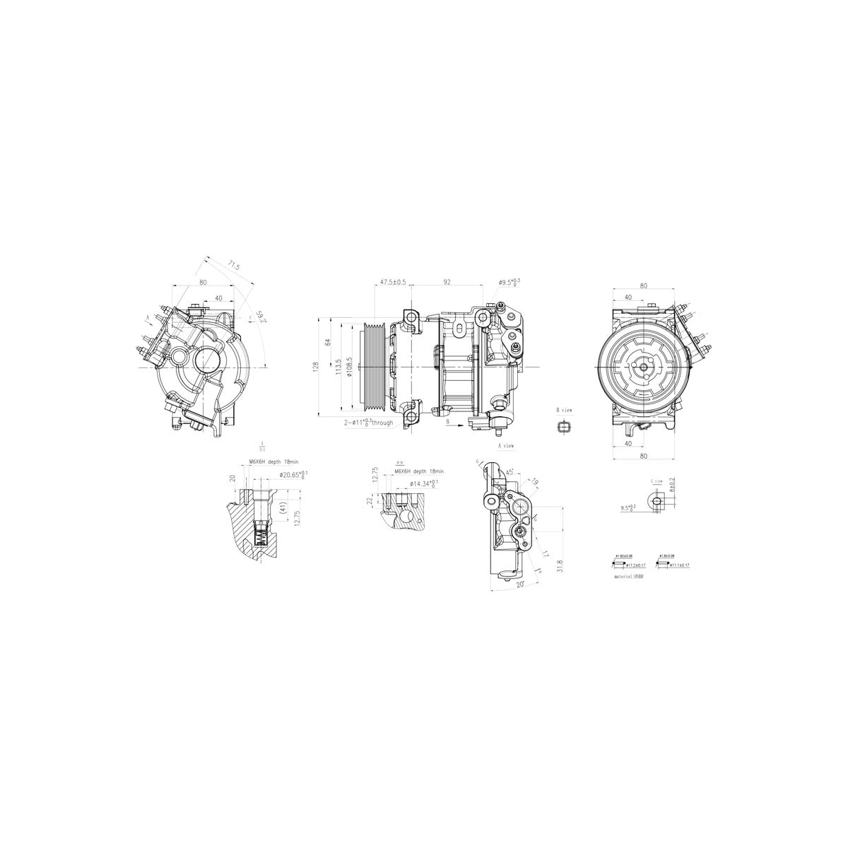 Compresor climatizare Hella 8FK366200981 – imagine 6