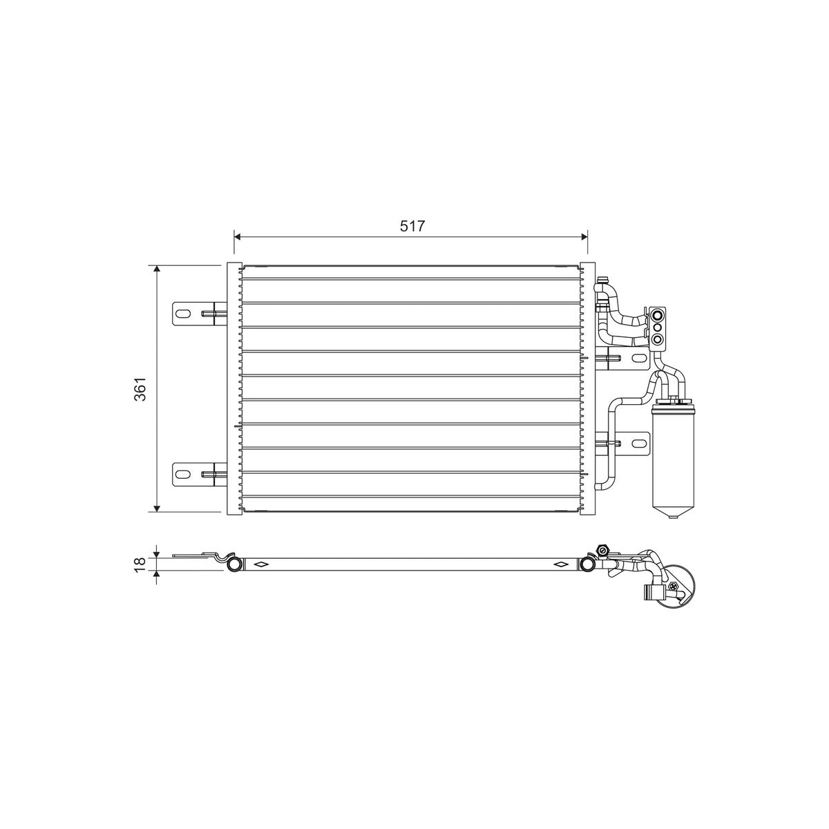 Condensator climatizare Valeo 814014