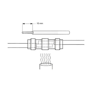 Schita dimensiuni Conector rosii, Ø 2, 7 mm, lungime 42 mm GRANIT 50750252640
