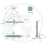 Cupla universala pentru remorca cu sistem de prindere in 3 puncte