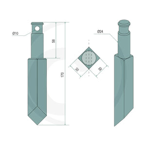 Schita dimensiuni Cutit freza dreapta, stanga GRANIT 56030 E-35920