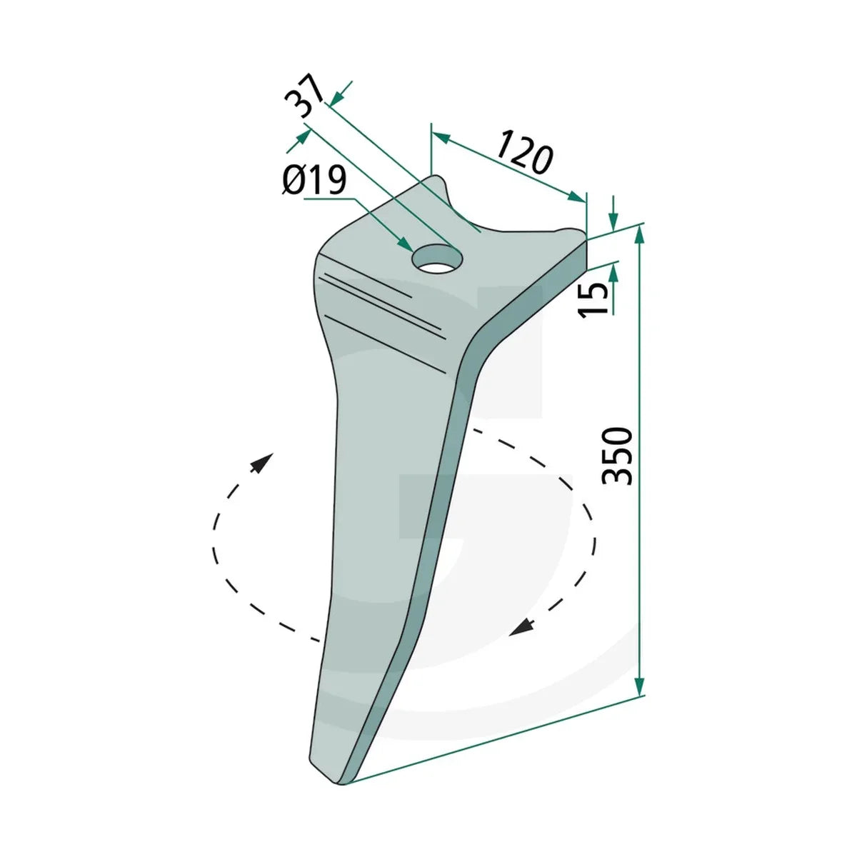 Schita dimensiuni Cutit freza stanga compatibil Amazone GRANIT 56030 65753