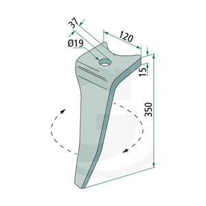 Schita dimensiuni Cutit freza stanga compatibil Amazone GRANIT 56030 65753