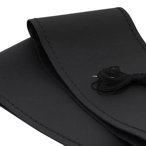 Husa volan cu snur piele naturala negru 37-38 cm Umbrella 45614