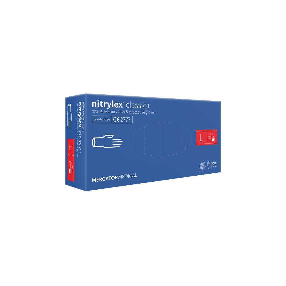 Manusi protectie albastre din nitril classic L set 100BUC Nitrylex RD30019004