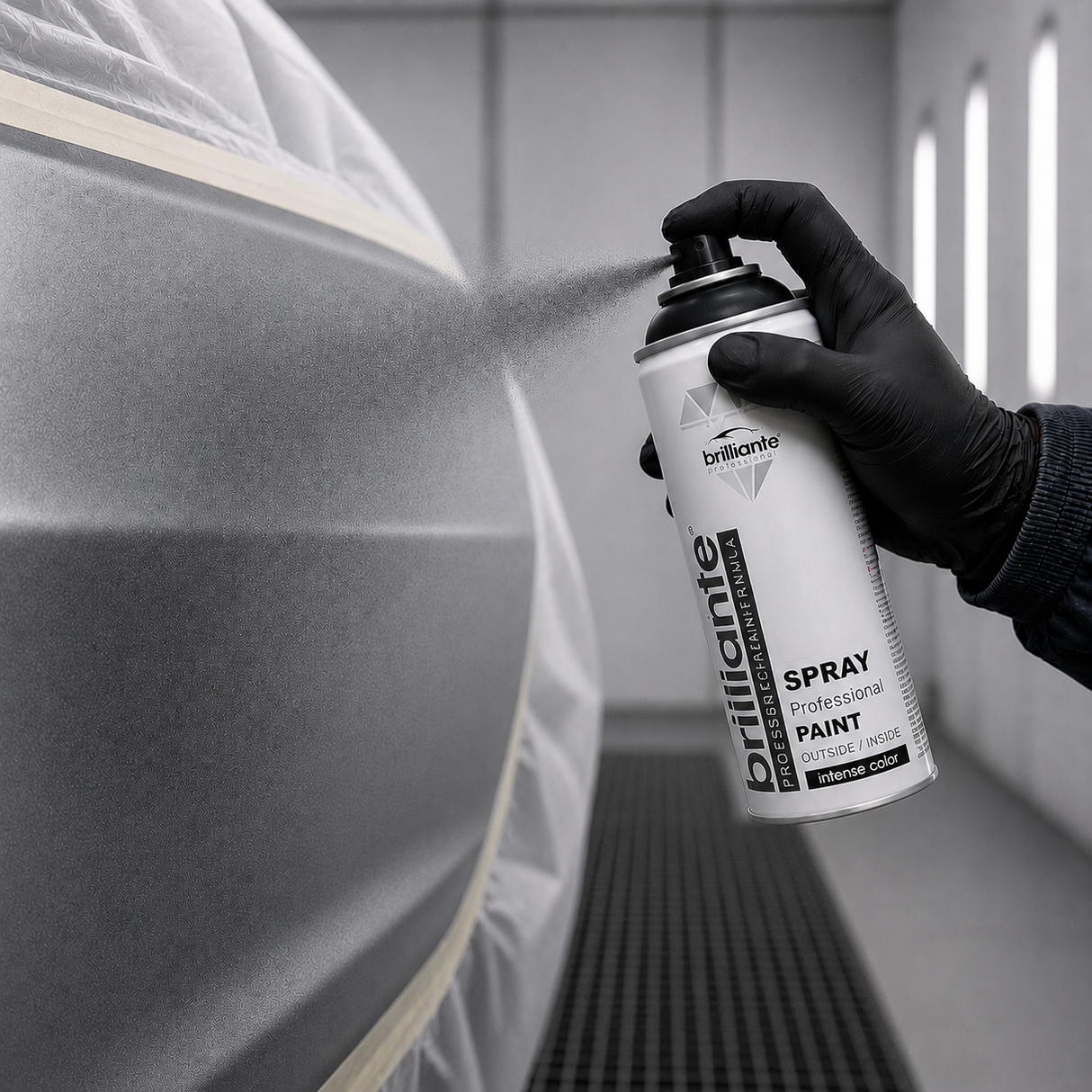 Spray vopsea negru mat RAL 9005 Brillante 400ml