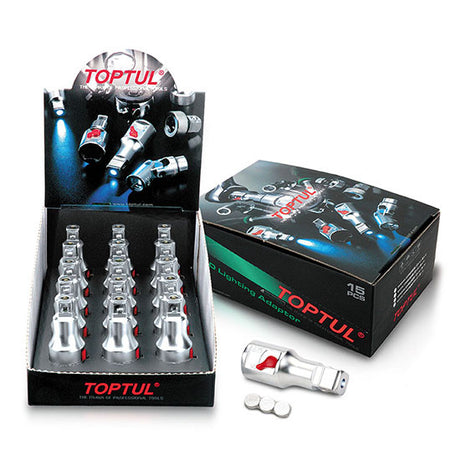 Adaptor cu LED 1/2''-3/8"' Toptul CAED1612
