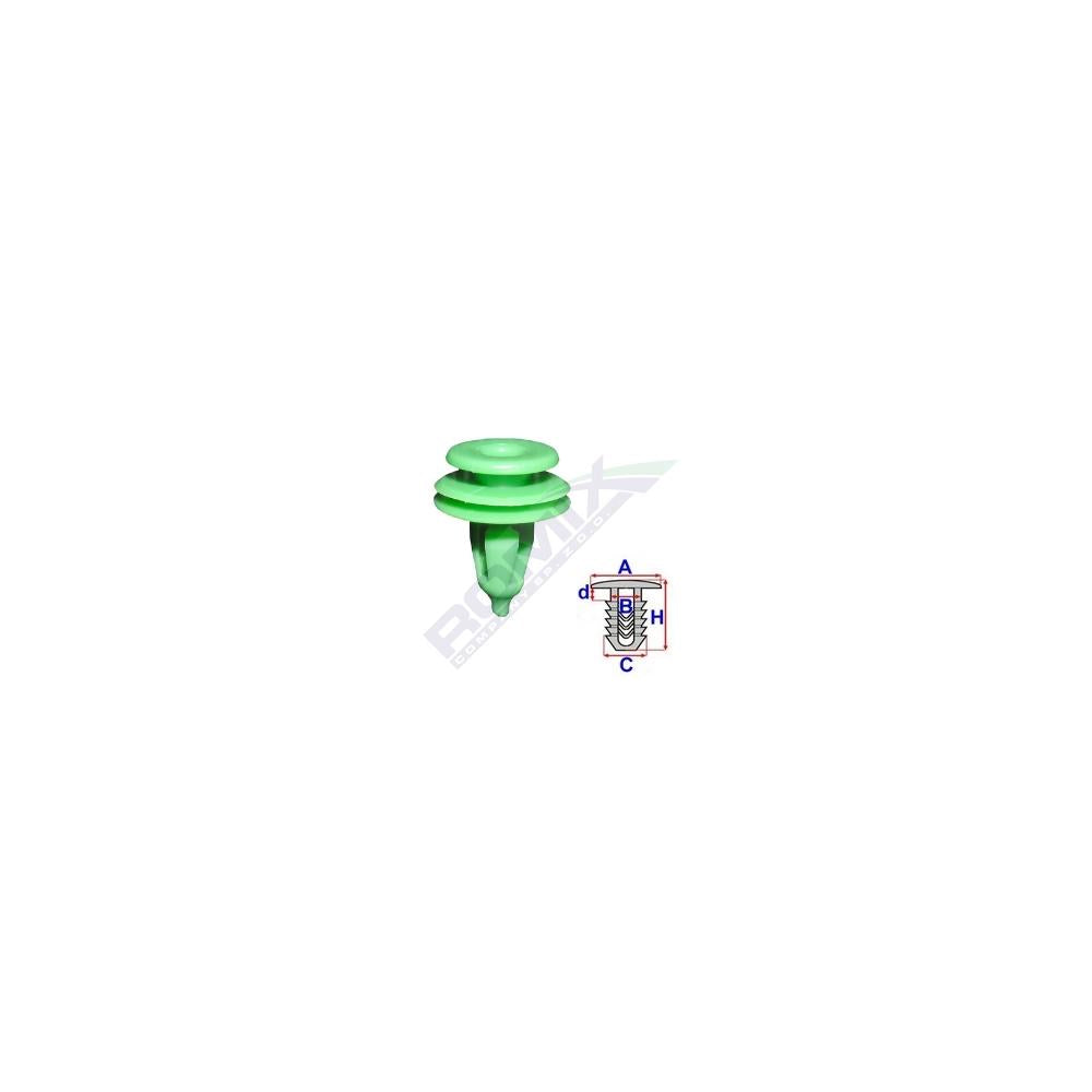 Clips tapiterie pentru Chrysler - verde set 10 buc Romix B18862