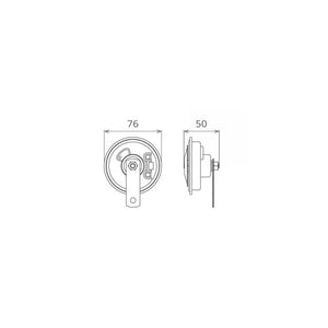 Claxon electromagnetic 12V 3.5A ton jos Seger 55BK12.100.02K