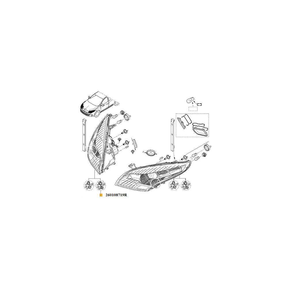 Far dr. finitie crom fara xenon Renault 260108719R
