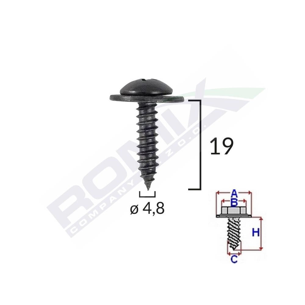 Clema capota pentru Honda set 10 buc Romix C60472