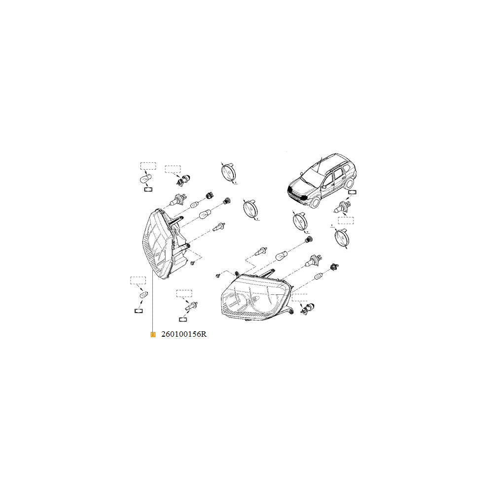 Far dreapta Duster facelift 02.15- Renault 260100156R