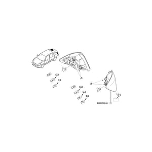 Semnalizator spate stg. symbol Renault 8200700046