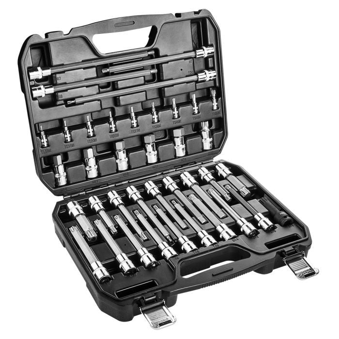 Set tubulare cu bit Torx scurt si lung 1/2 " set 38pcs Neo Tools 8710
