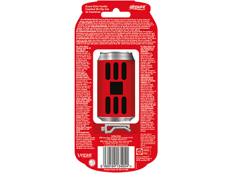 AIRPURE Odorizant auto, cutie de sifon 3D, vanilie Coca-Cola AP34054