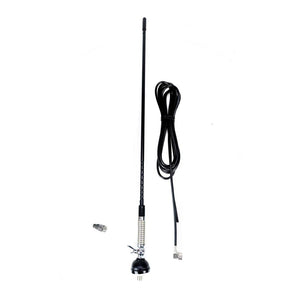 Antena cb Pni S60 cu fluture, lungime 59 cm, cu montura, cablu si mufa PL259, fibra de sticla PNI-S60CAB