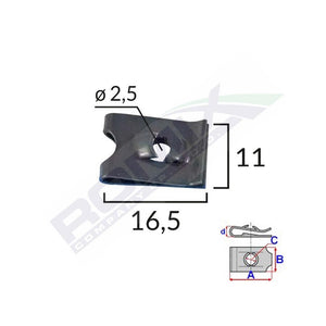 Clips fixare universal - negru set 25 buc Romix 16032