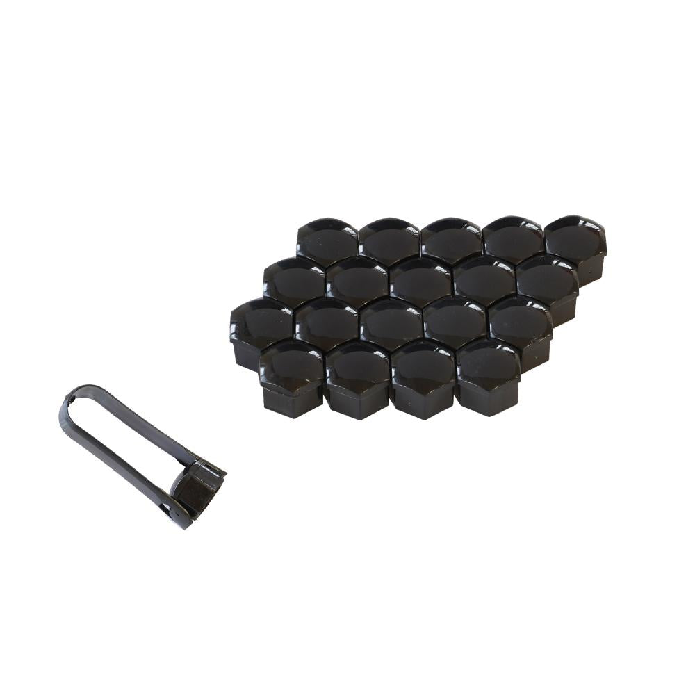 Capac prezoane 19 mm negru set 20 buc+cleste Mega Drive 45255