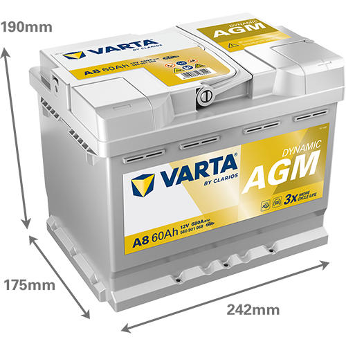 Acumulator Varta Silver Dynamic AGM 60 Ah 680A [Start-Stop] 560901068K262 – imagine 2