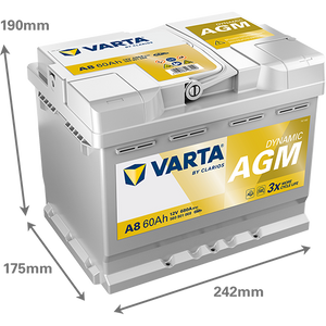Acumulator Varta Silver Dynamic AGM 60 Ah 680A [Start-Stop] 560901068K262 – imagine 2