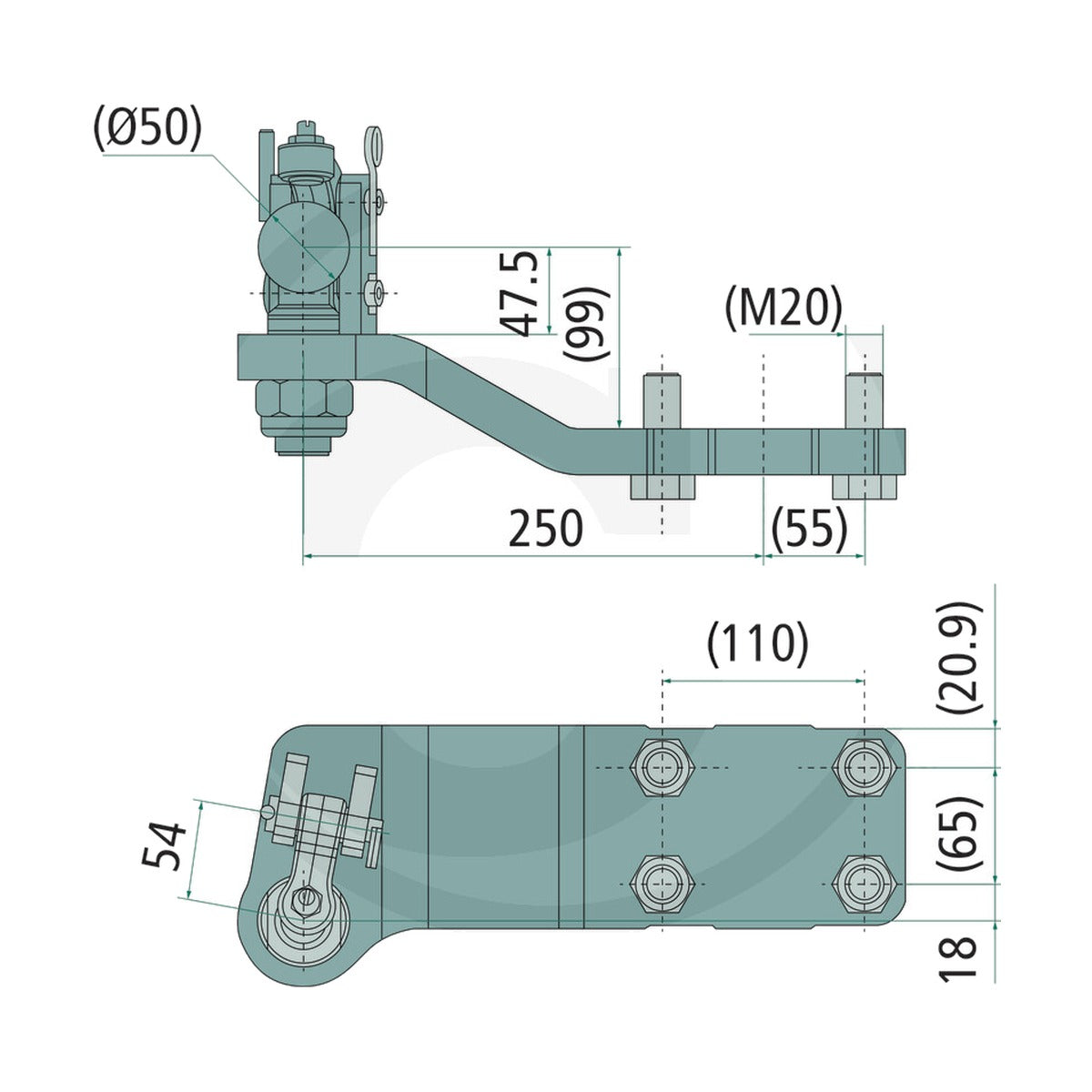 Schita dimensiuni Directie fortata pentru John Deere SAUERMANN 711127112