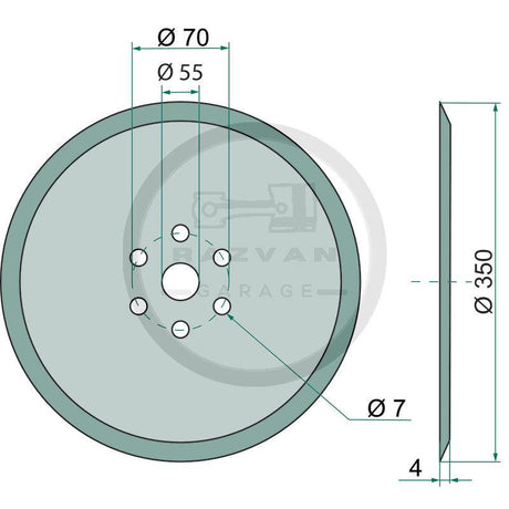 Disc brazdar plat 350mm