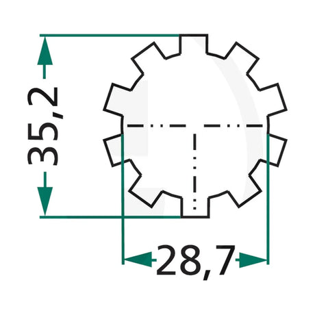 Schita dimensiuni Disc de ambreiaj 340 compatibil Belarus GRANIT 700701601130