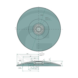 Schita dimensiuni Disc flex GRANIT 18018041
