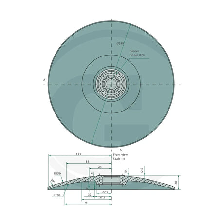 Schita dimensiuni Disc flex GRANIT 18018041