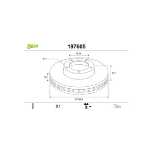 Disc frana fata Valeo 197605