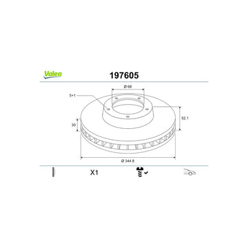 Disc frana fata Valeo 197605