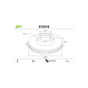 Disc frana Valeo 672518