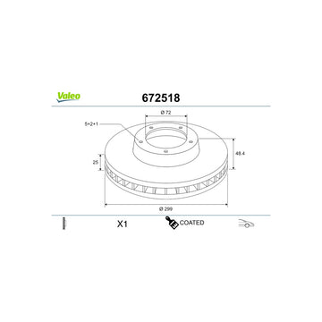 Disc frana Valeo 672518