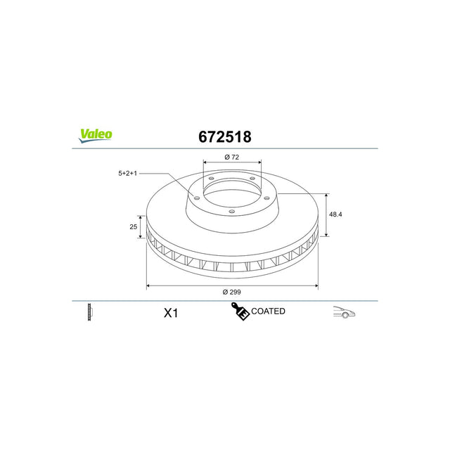 Disc frana Valeo 672518