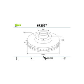 Disc frana Valeo 672527