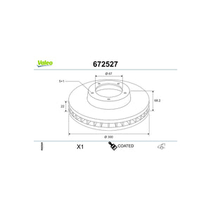 Disc frana Valeo 672527