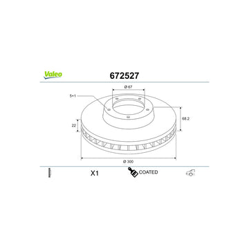 Disc frana Valeo 672527