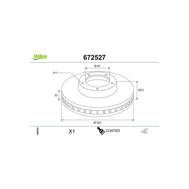 Disc frana Valeo 672527