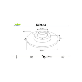 Disc frana Valeo 672534