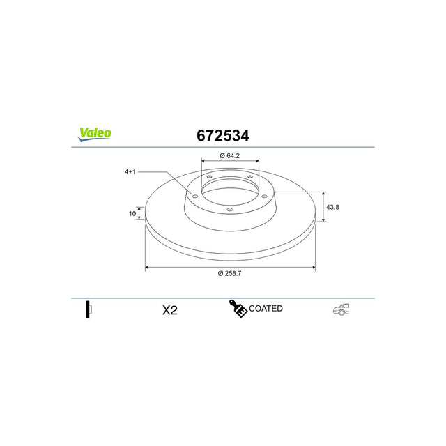 Disc frana Valeo 672534