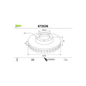 Disc frana Valeo 672536
