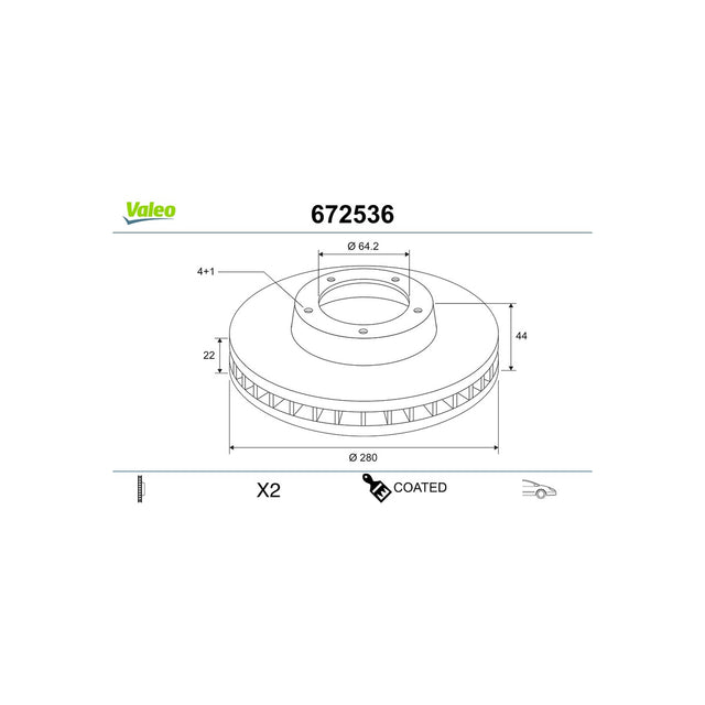 Disc frana Valeo 672536