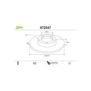 Disc frana Valeo 672547