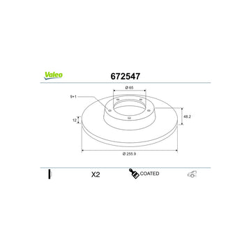 Disc frana Valeo 672547