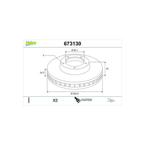 Disc frana Valeo 673130