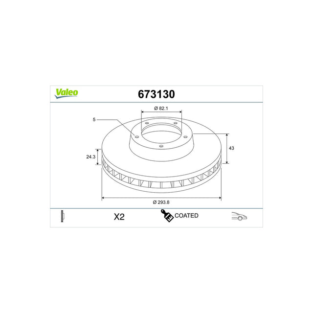 Disc frana Valeo 673130