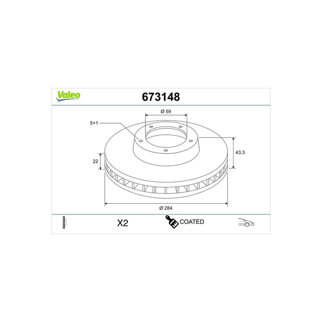 Disc frana Valeo 673148