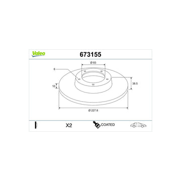 Disc frana Valeo 673155