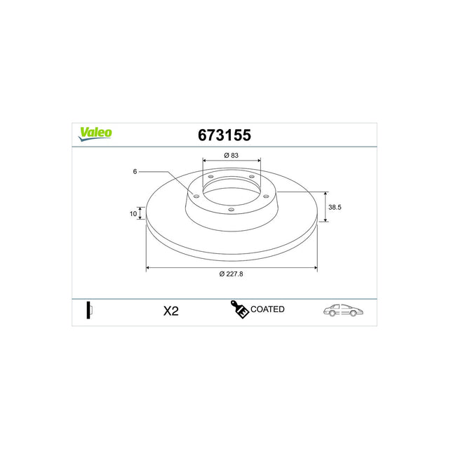 Disc frana Valeo 673155